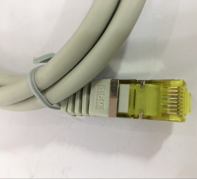 Cáp Mạng Đúc Ethernet Công Nghiệp UC-CMC015-01A 1.5M CSL-Computer CAT7 S/FTP AWG26 Cable PVC Jacketed Grey For Remote I/O Connection PLC HMI Robots Servos
