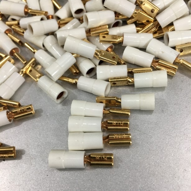 Đầu Cốt Dạng Ghim Cosse Female Solderless Crimp Terminal Chất Lượng Cao Mecatraction 51028 NFF 00363 Section 0.34 - 1.5 mm² Colour White Transparent Size 3.8mm Gold 100 PCS/Box
