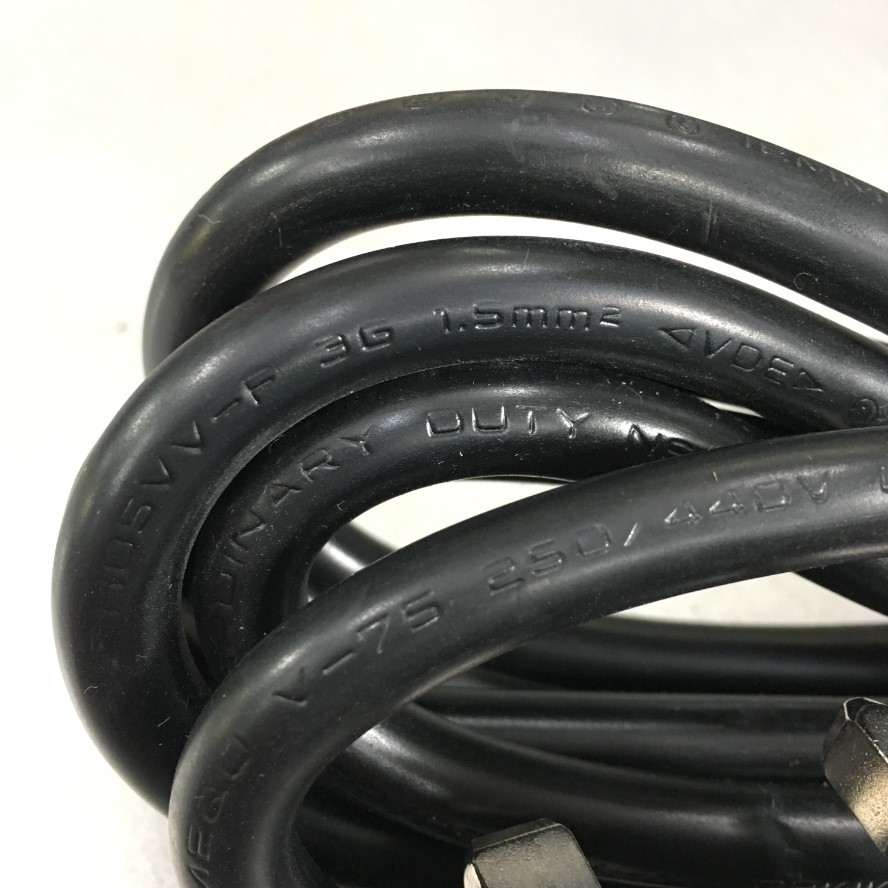 Dây Nguồn Cisco CAB-PWR-C19-UK 8.3Ft Dài 2.5M AC Power Cord BS1363A UK to C19 16A 250V 14AWG 3x1.5mm² Cable OD 8.5mm in Taiwan