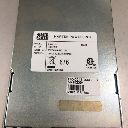 Bộ Nguồn MARTEK POWER DC3830LF PS2518-Y 150W POWER SUPPLY For CIENA 3930 SERVICE DELIVERY SWITCH