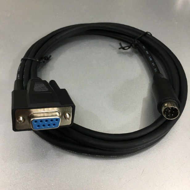 Cáp Lập Trình PLC Delta Programming UC-MS030-01A 3M Cable Serial Communication RS232 Mini Din 8 Pin Male to DB9 Female For PLC DVP-ES2/EX2 Series Với Delta TP/HMI Series And PC