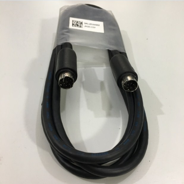 Cáp Lập Trình FX-20P-CADP Cable Mini Din 8Pin to Mini Din 8Pin Straight Through For Mitsubishi PLC FX0/FX2n/FX1n Black Length 1.8M