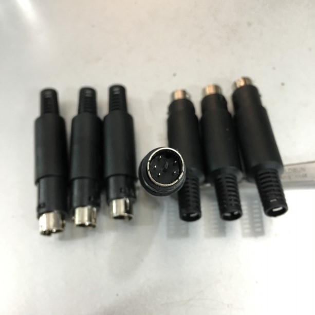 Rắc Hàn Cáp Lập Trình Mini 5 Pin DIN Male Solder Connector Plastic For Programming Panasonic PLC
