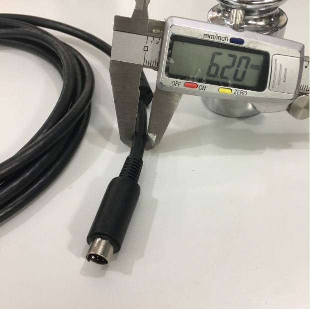 Cáp PLC Programming Mitsubishi FX3SA-30MR Với HMI Weinwiew Touch TK6071IP Cable DB9 Female to Mini Din 8 Pin Male Connector RS485 Length 3M