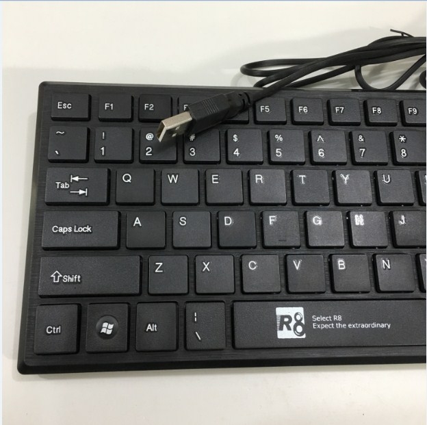 Bàn Phím Mini Slim R8 Computer Keyboard Black USB Connector