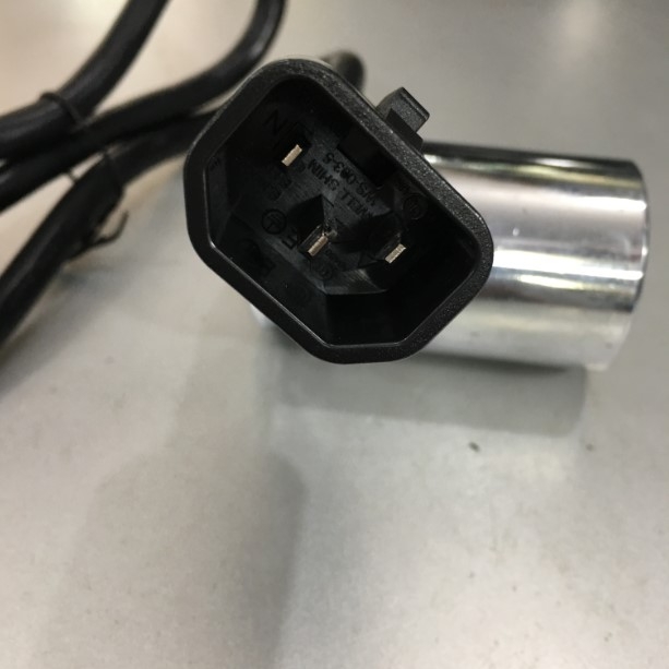 Dây Nguồn Có Khoá Chốt Lẫy Chính Hãng WELL SHIN WS-002A-4 WS-003-5 AC Power Cord IEC60320 C13 Locking to IEC60320 C14 Locking 10A 250V 3x1.04mm² 17AWG Length 0.7M