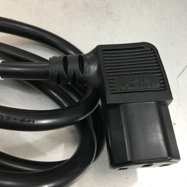 Dây nguồn I-SHENG SP-305 IS-15 8121-0952 IEC 60320 C13 Chữ L Vuông Góc 90 Độ 10A/250V USA & CANADA Power Cord 3 Pin 3x0.75mm Length 1.9M