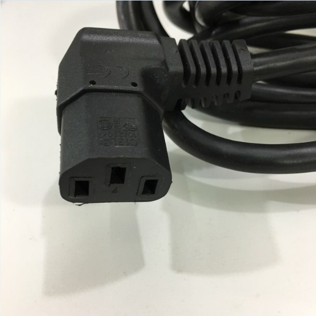 Dây Nguồn Cisco Chữ L 90 Độ Vuông Sang Góc Trái PDU AC Power Cord IEC C14 to IEC C13 Left Angle 10A 250V 3x1.0mm² Length 4.6M