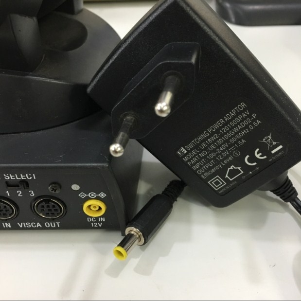 Adapter 12V 1.5A UE18W2-120150SPAV For Camera SONY EVI-D100P Connector Size 5.0mm x 3.5mm