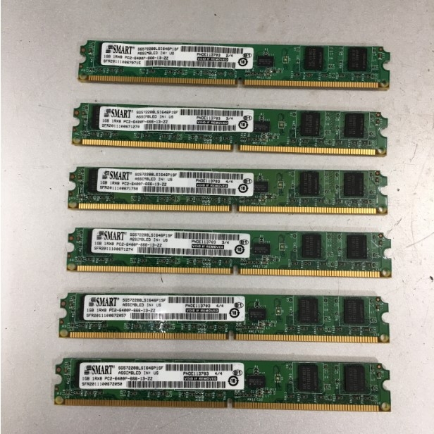 Ram Máy Chủ SMART 1GB 1RX8 PC2-6400P-666-13-ZZ DDR2-800MHz ECC SG572288LSI646P1SF For IBM System Storage DS3500 DS3512 Express Dual Controller