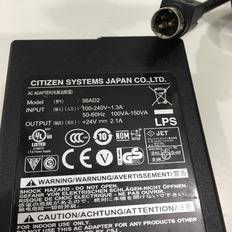 Adapter 24V 2.1A CITIZEN Power Supply OEM HDAD36W101  Connector Size 3 Pin Mini Din 10mm For Sartorius YDP40 Laboratory Thermal Transfer Printer and Sartorius Electronic Balance