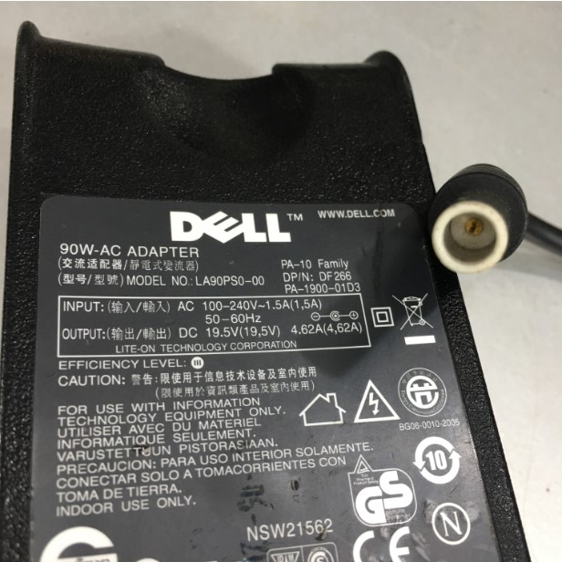 Adapter 19.5V 4.62A 90W DELL LA90PS0-00 Connector Size 7.4mm x 5.0mm