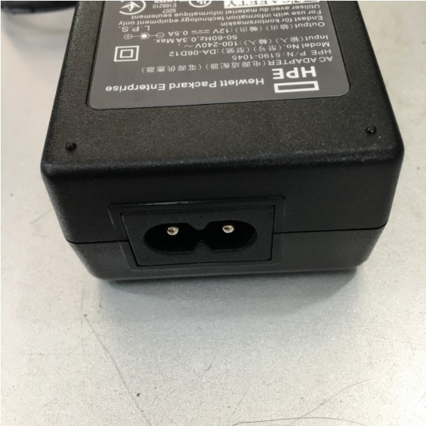 Adapter 12V 0.5A 6W HPE DA-06D12 5190-1045 Connector Size 5.5mm x 2.1mm