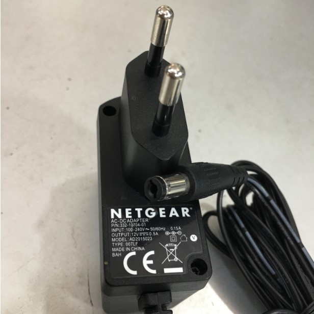 Adapter 12V 0.5A 6W NETGEAR AD2015023 Connector Size 5.5mm x 2.1mm
