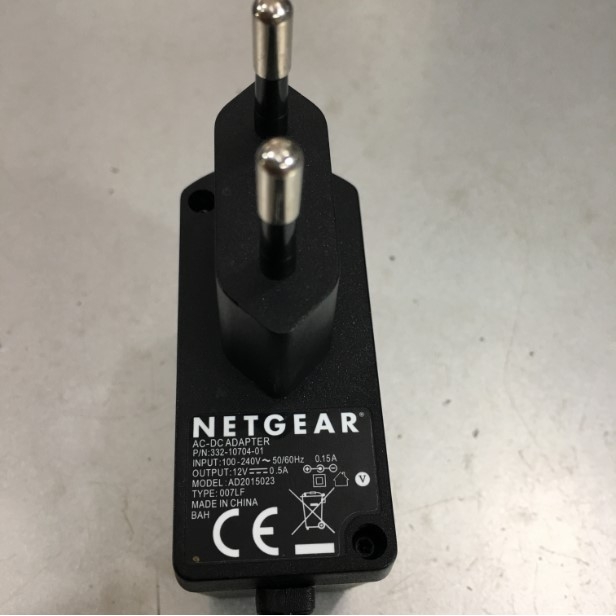 Adapter 12V 0.5A 6W NETGEAR AD2015023 Connector Size 5.5mm x 2.1mm