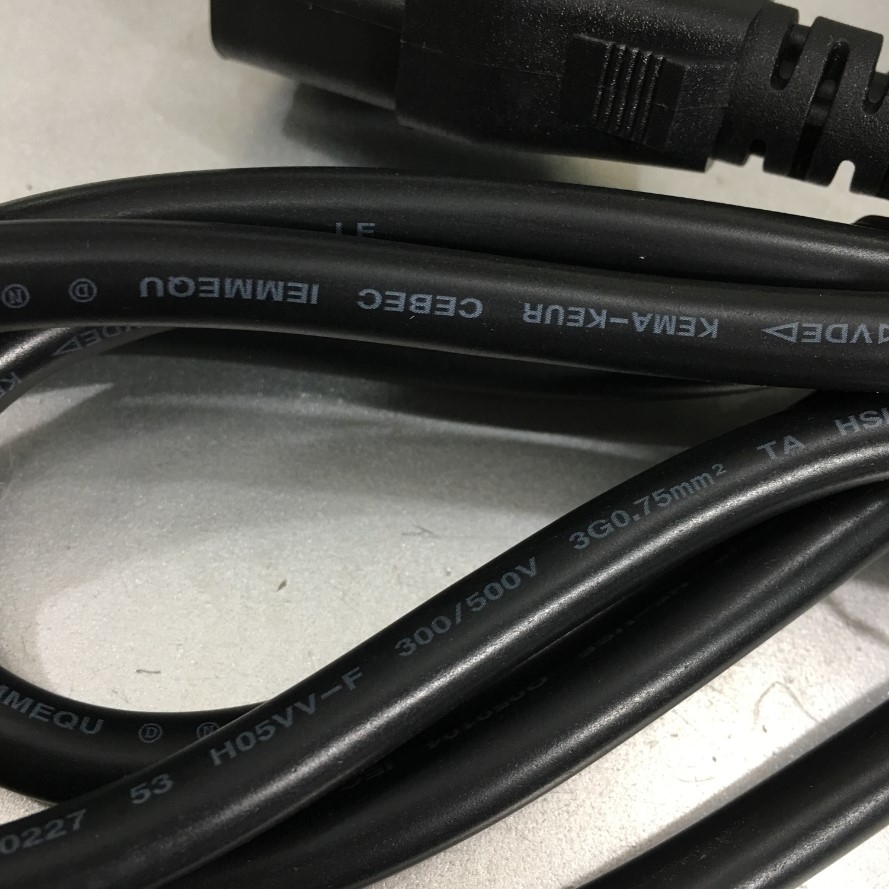 Dây Nguồn Cisco CAB-18AWG-AC 6Ft Dài 1.8M AC Power Cord NEMA 5-15P to C13 10A 250V 18AWG 3x0.75mm² Cable OD 6.8mm in China