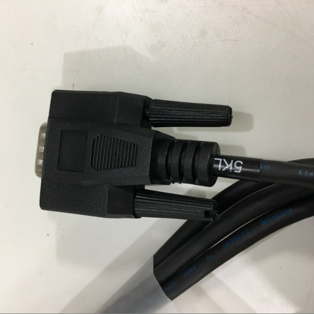 Cáp Kiết Nối Điều Khiển Parker TS8000 Touch Screen HMI Với Với Biến Tần Parker Drive 635, 637 Communication Cable RS232 RJ12 6 Pin 6P6C to DB9 Male Black Length 1.8M