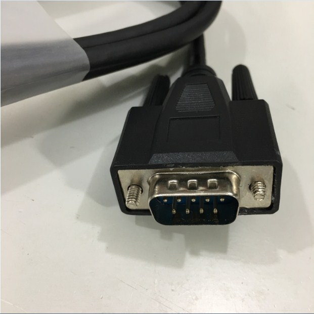 Cáp Kiết Nối Điều Khiển Parker TS8000 Touch Screen HMI Với Với Biến Tần Parker Drive 635, 637 Communication Cable RS232 RJ12 6 Pin 6P6C to DB9 Male Black Length 1.8M