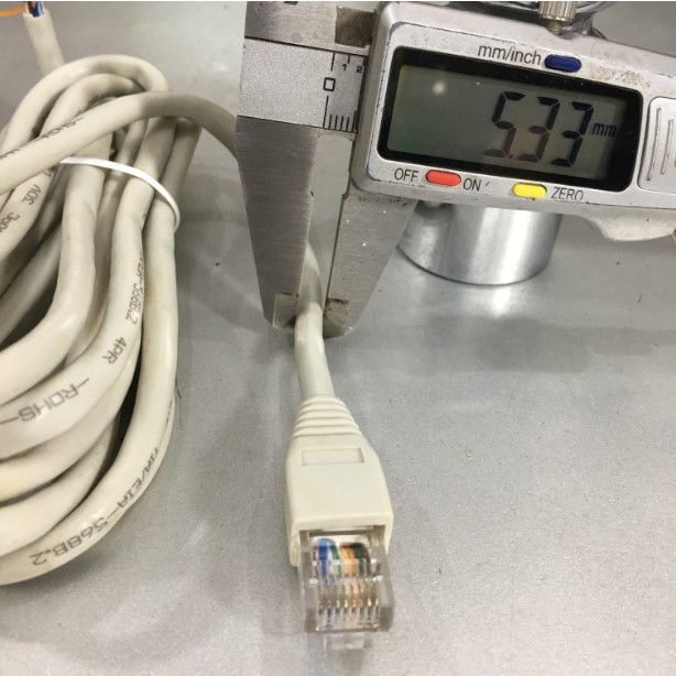 Dây Cáp Hàn Và Đấu Mạch Điều Khiển CAT5E UTP 24AWG E251672 RJ45 to 8 Core Outside Diameter 5.4mm Colour Grey Length 2M
