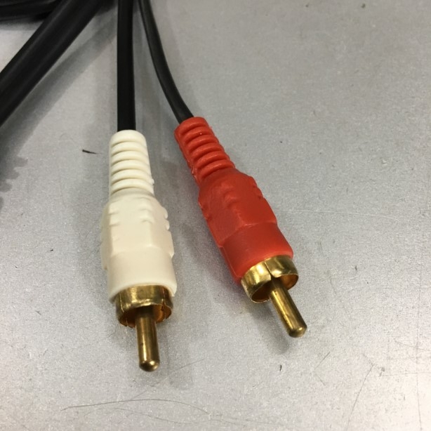 Cáp Tín Hiệu Âm Thanh Audio Cable 3.5mm Male to 2x RCA Male OEM Black Length 1.2M