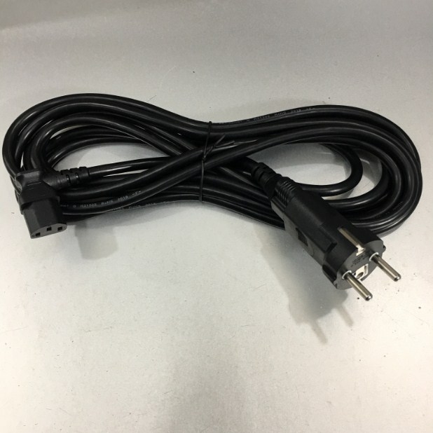 Bộ Combo Adapter European Schuko Power Cord CEE 7/7 to NEMA 5-15R Và NEMA 5-15P Plug To Left Angle IEC 60320 C13 YUNG LI  11A 250V 3x1.25mm² Length 4.5M