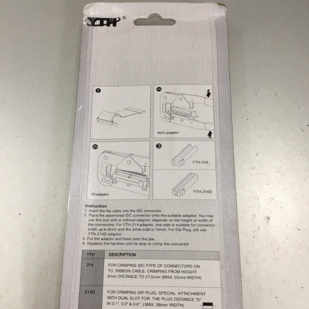 Kìm Bấm Đầu Cod IDC Flat Ribbon IDC Crimping Tool YTH-214 Crimp Tool Hand 6-27.5mm Height of Ribbon Cable with IDC Connectors