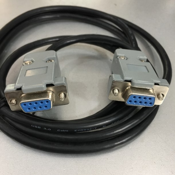 Cáp Kết Nối RS232C Chuẩn Chéo 6232-9F9F-06CRE 1.8M Cable DB9 Female to DB9 Female Null Modem With Partial Handshaking