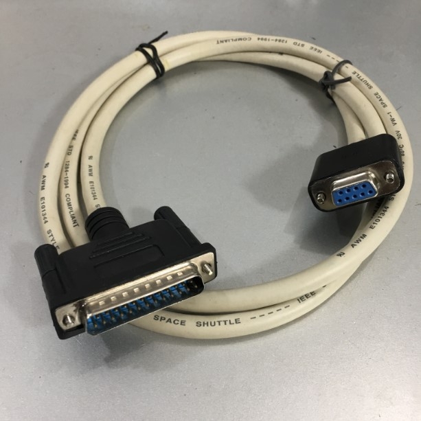 Cáp Lập Trình PC to Mitsubishi AJ71C24 Serial Programming Cable RS232 DB9 Female to DB25 Male Length 1.3M