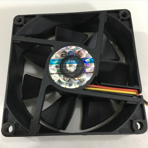 Fan BOK BDL8025S 80x80x25mm DC 12V 0.08A Connector 3Pin