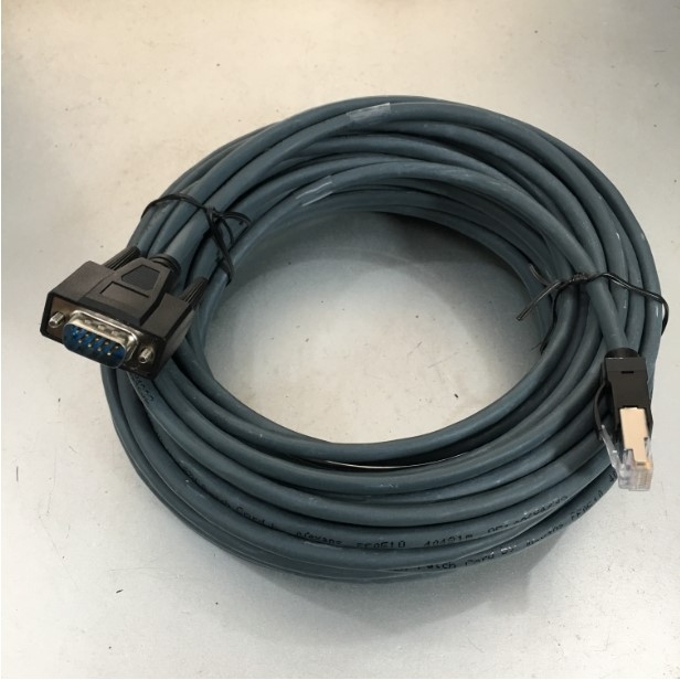 Cáp Kết Nối Serial Cable RS-232 CBL-RJ45M9-150 RJ45 8 Pin to DB9 Male Cable 20M For Moxa NPort 5600 Series Với Máy Đọc Mã Vạch Gắn Cố Định Cognex DMR 150 series