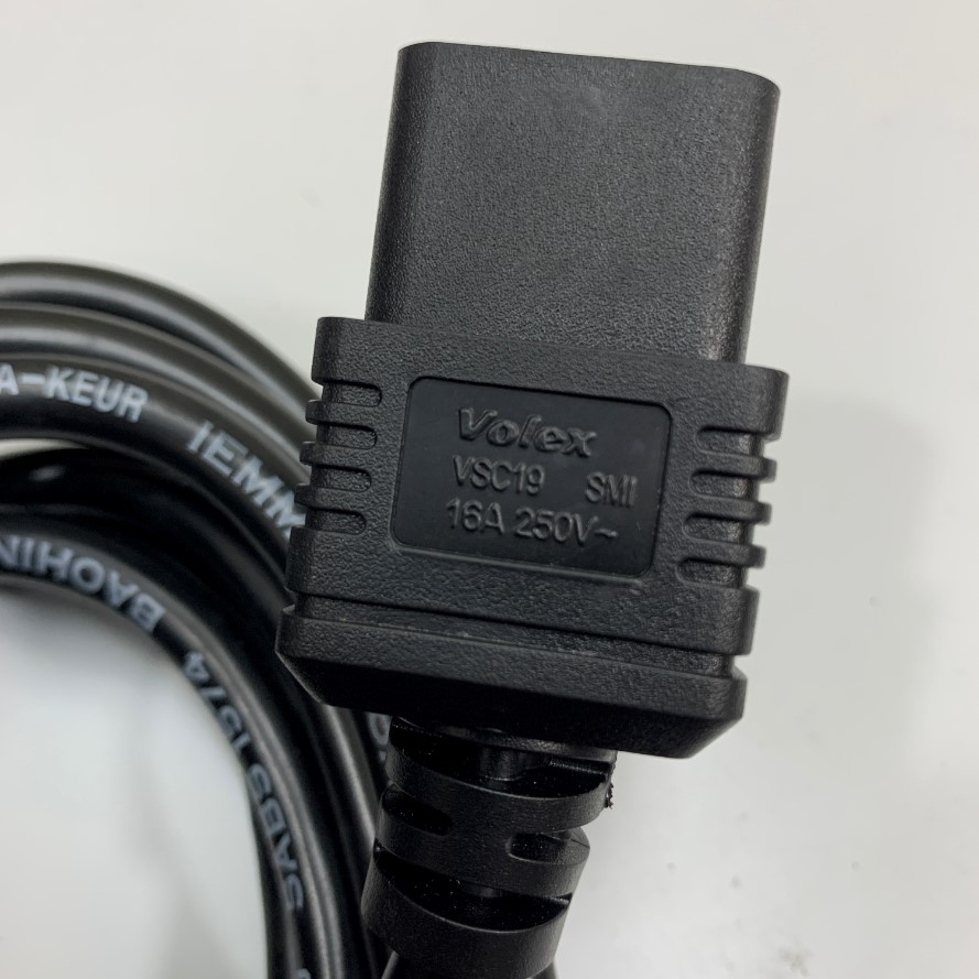 Dây Nguồn Cisco CAB-AC-2800W-EU 13Ft Dài 4M AC Power Cord Europe Schuko CEE7/7 Plug to IEC C19 16A 250V 14AWG 3x1.5mm² Cable OD 8.3mm in China