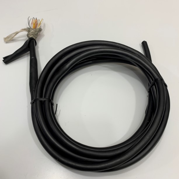 Cáp Tín Hiệu Chống Nhiễu TAIYO 20 Core Shielded 20 x 0.15mm² 24AWG 80°C 300V Cable OD 8.0mm Conductor Copper Braid 3 Meter For Encoder Servo Cable