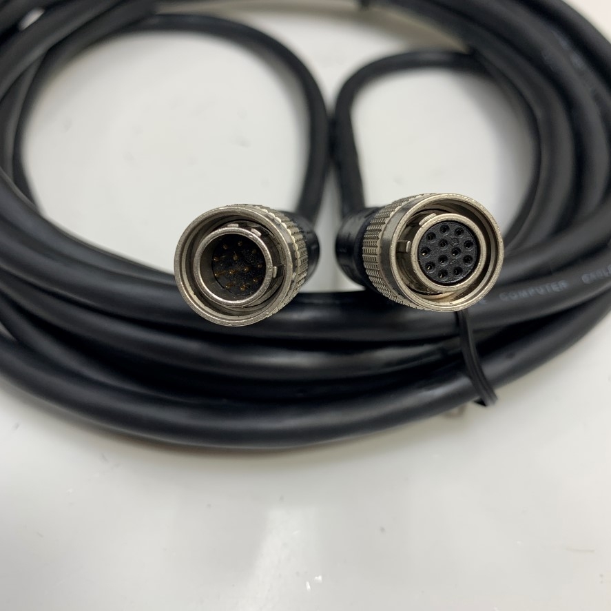 Cáp 5M 17ft Cable Industrial CCD AVT Camera Power I/O Trigger Hirose 12 Pin Female HR10A-10P-12S(73) to Hirose 12 Pin Male HR10A-10P-12P(73)
