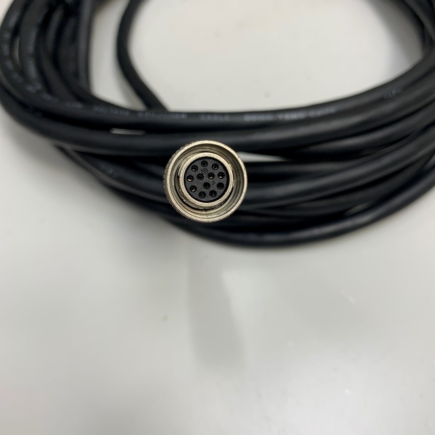 Cáp 5M 17ft Power I/O Cable Hirose 12 Pin Female HR10A-10P-12S(73) to Hirose 12 Pin Male HR10A-10P-12P(73) For Industrial Basler GIGE AVT Camera Sony CCD