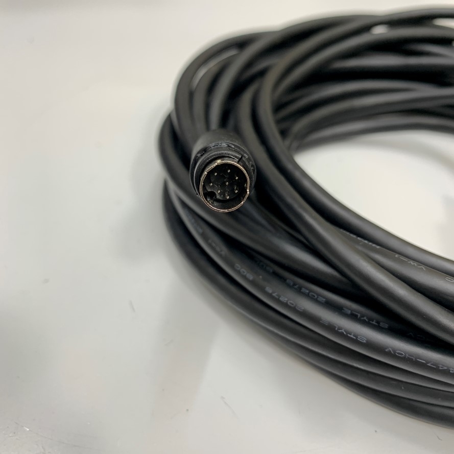 Cáp Lập Trình RS422 Communication Dài 10M 33ft Cable Shielded Hitachi Mini Din 8 Pin to DB9 Male For Mitsubishi PLC FX-Series And HMI Omron NB5Q/NB7W/NB10W-TW