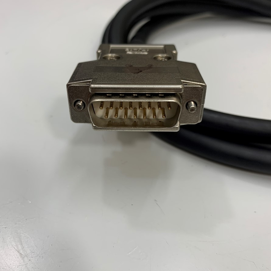 Cáp DDK 17J-15 Plug Connector D-Sub 15 Pin Dài 2M 6.5ft Shielded Cable DB15 Male to Female Sigma 28AWG OD 9.0mm in Japan