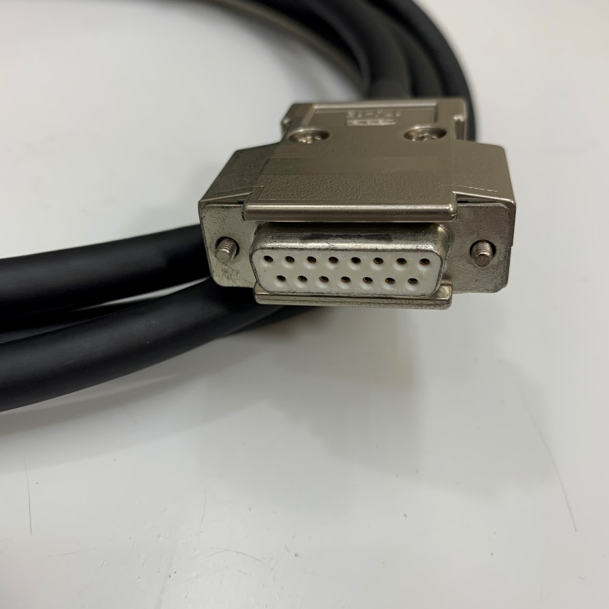 Cáp DDK 17J-15 Plug Connector D-Sub 15 Pin Dài 2M 6.5ft Shielded Cable DB15 Male to Female Sigma 28AWG OD 9.0mm in Japan