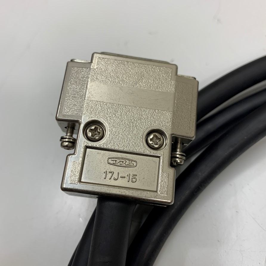 Cáp 3M 10ft V-DB15M-N-3000 Power Single Cable DDK 17J-15 Plug Connector DB15 D-Sub 15 Pin Male to 15 Core Wire Open End Cable 24AWG 15 Core x 0.2mm² OD 9.0mm