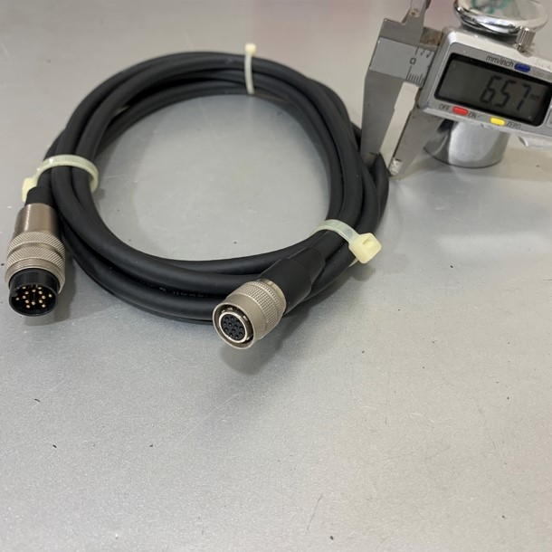 Cáp Kết Nối Điều Khiển SURUGA SEIKI D214-2-2E Cable 2M 12 Pin Hirose HR10A-10P-12S(73) to 09-0341-02-14 (Binder) For Stage Stepper Motor Controller