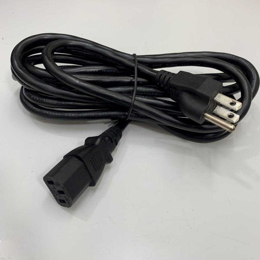 Adapter Plug UK to NEMA 5-15R + Dây Nguồn NEMA 5-15P to IEC C13 AC Power Cord 10A 125V/250V  18AWG 3x0.824mm² UL SJT VW-1 105°C Length 3M