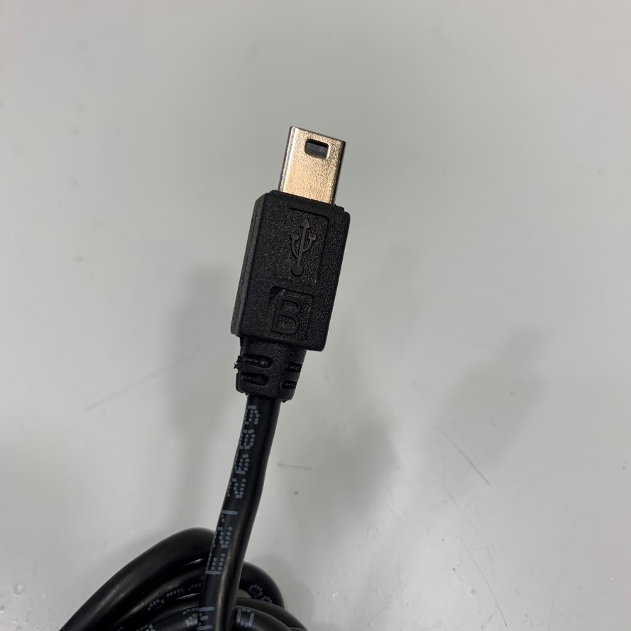Cáp UC-PRG030-01A Dài 3M 10ft Delta PLC Communication Data witch Computer Shielded Cable USB 2.0 Type A to Mini USB B 5 Pin Cable E212689 Black