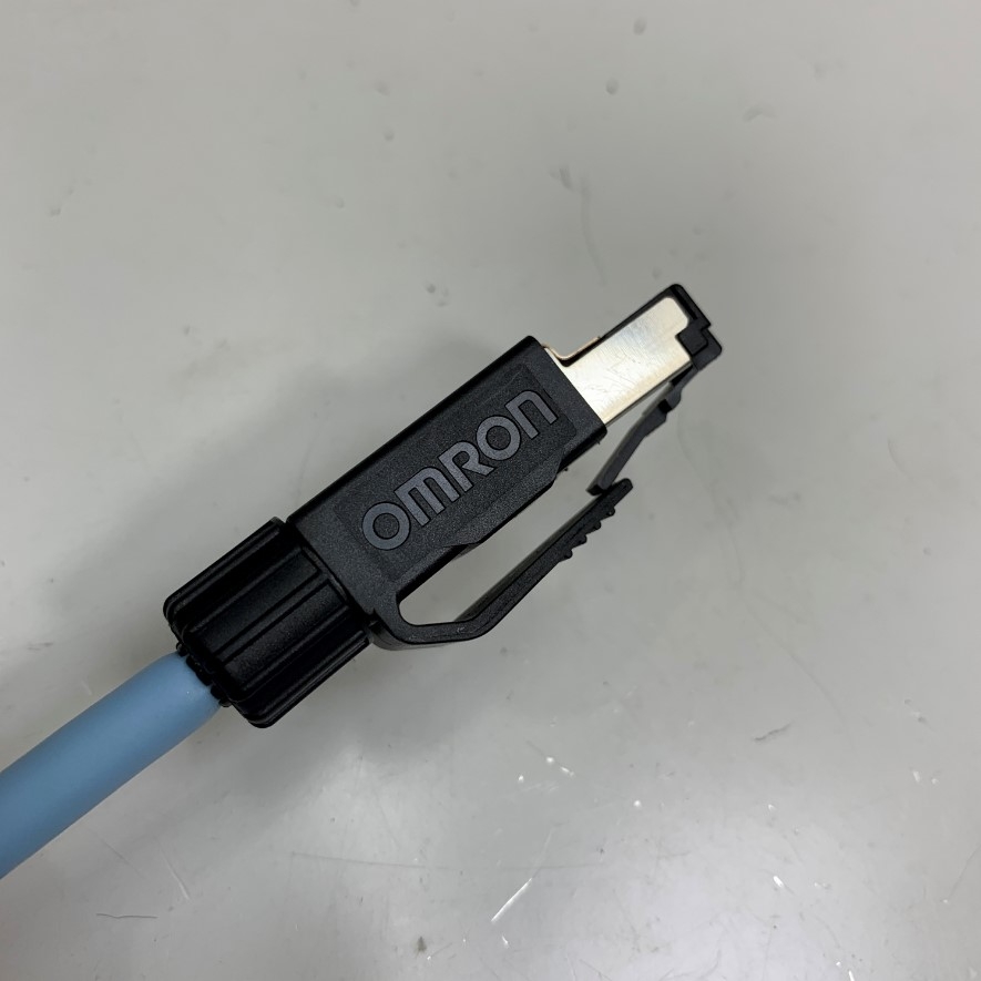 Cáp OMRON XS5W-T421-EMC-K Dài 3M 10ft Industrial Ethernet Connector XS5/XS6 M12 Shielded Cable M12 4 Pin D-Code Male to RJ45 For Industrial Ethernet Lan Cable