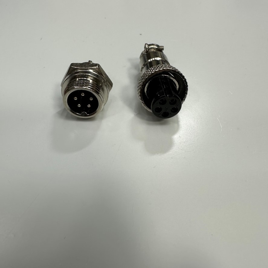 Bộ Jack GX12 5 Pin Male + Female Aviation Connector For Industrial Control Systems GX12 5-Poles
