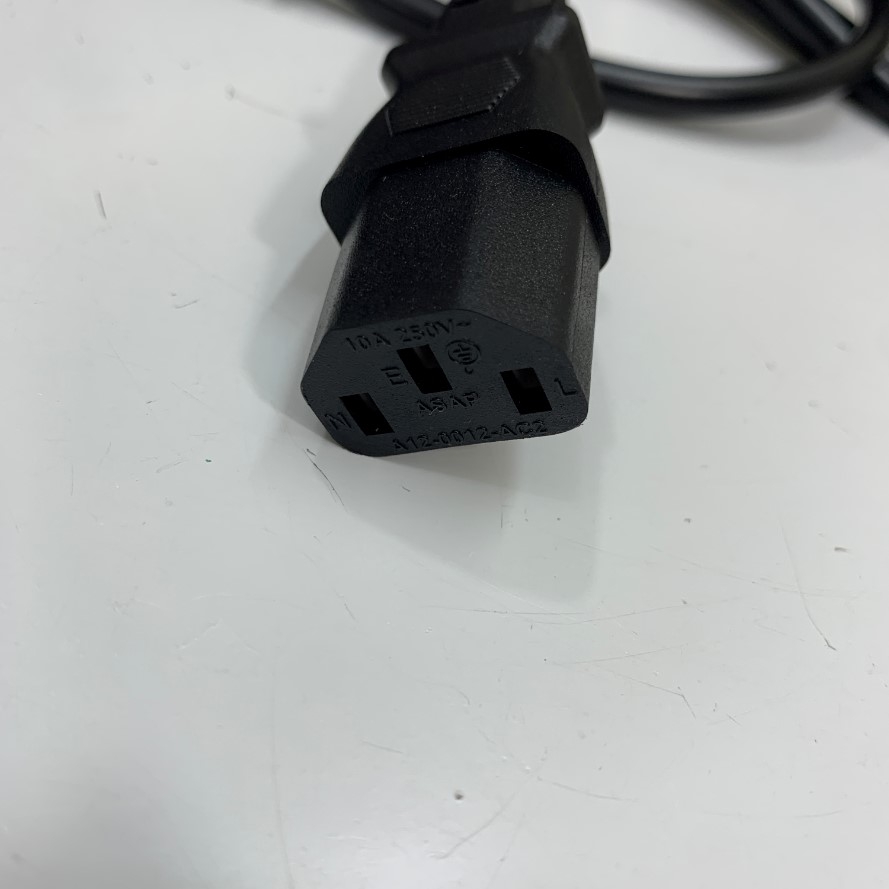 Dây Nguồn ASAP AC Power Cord Europe Schuko to C13 10A 250V 3x0.75mm² H05VV-F Cable OD 6.9mm Length 1.8M