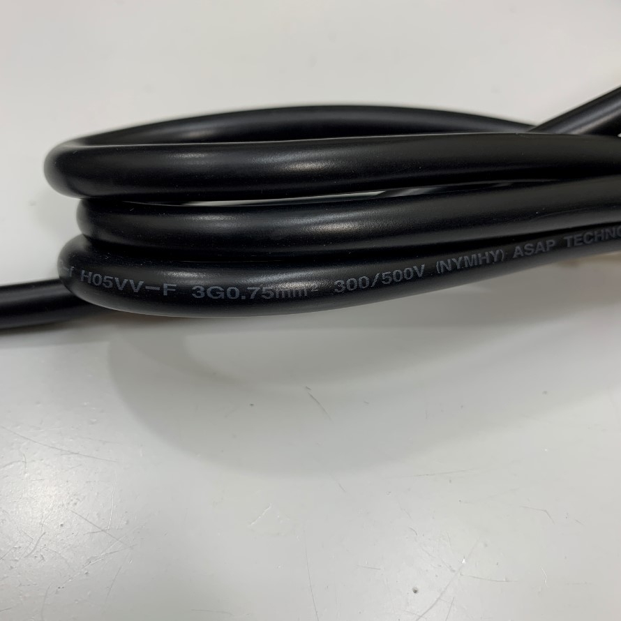 Dây Nguồn ASAP AC Power Cord Europe Schuko to C13 10A 250V 3x0.75mm² H05VV-F Cable OD 6.9mm Length 1.8M