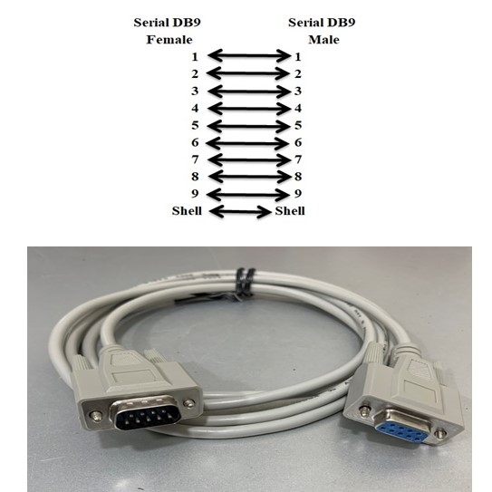 Unitek DB9 RS232 9 Pin Male To Female Straight Through Serial Extension