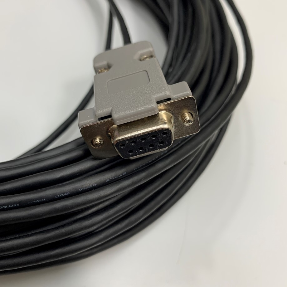 Cáp RS232 Serial Straight Through 100Ft Dài 30M Cable Slim OD 3.4mm Shielded HITACHI DB9 Female to Female For Medical Cable, Industrial Cable Connector