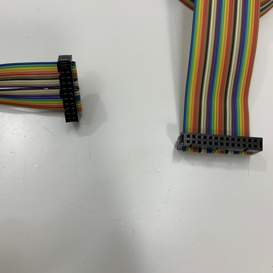 Cáp 3M 10ft  IDC 26 Pin to IDC 20 Pin 2.54mm Pitch Flat Ribbon Cable Rainbow Color 061909-1 CC X MTR W/ENC For NC, CNC & DNC Machine Chế Tạo Khuôn Mẫu Và Sản Xuất Sản Phẩm Nhựa