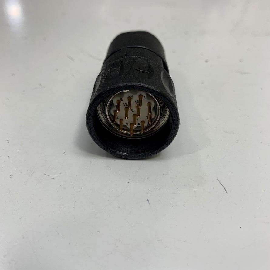 Đầu Jack Original Heidenhain Connector M23 12 Pin Male Crimp Insert Without Contacts For M23 Signal Connector Siemens Servo Cable 12 Pin Industrial