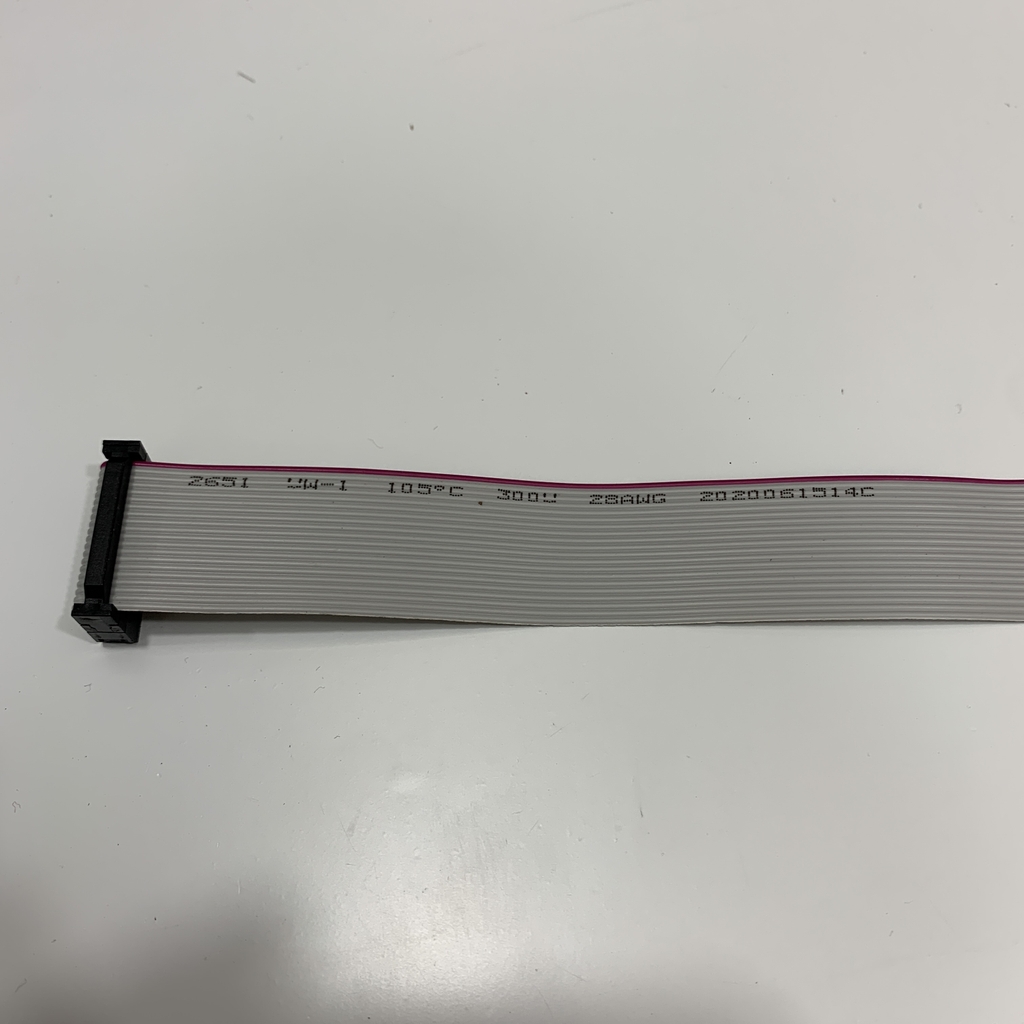 Cáp 20 Pin Flat Ribbon Cable 2x10P 20 Wire Grey Dài 0.3M Female to Female IDC Pitch 2.54mm - Cable Pitch 1.27mm For HMI Panel CMC CNC PLC